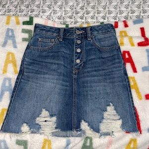 Hollister Ultra High Rise Denim Skirt